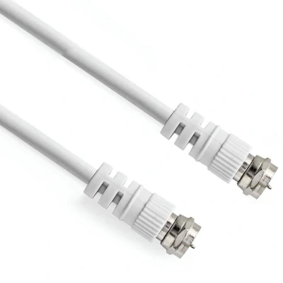 Afbeelding van Nedis Csgl41000Wt15 Satelliet En Antennekabel F Male Vernikkeld 75 Ohm Dubbel Afgeschermd 1.