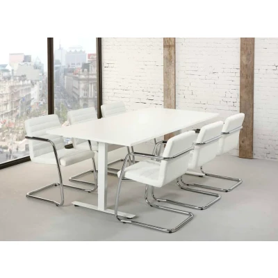 Afbeelding van Rechthoekige vergadertafel Teez design 200x100cm bladkleur Antraciet eiken framekleur Zwart (RAL9005)