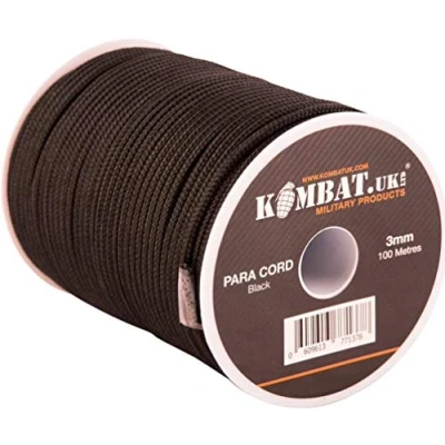Afbeelding van Kombat UK Paracord rol, uniseks, paracord, zwart