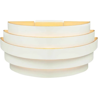 Afbeelding van Highlight wandlamp Scudo 1 lichts 12.5 x12.5 cm wit goud