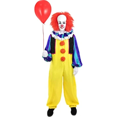 Afbeelding van FUNIDELIA Pennywise Kostuum IT Clown voor Mannen Maat: XL Geel