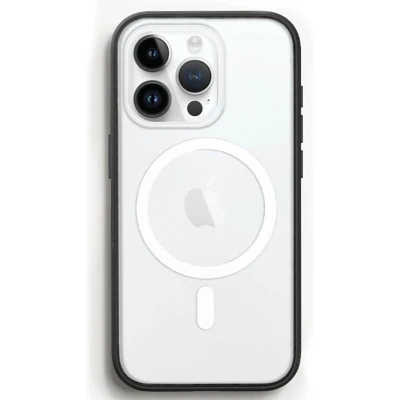 Afbeelding van Woodcessories bio Clear Case MagSafe Geschikt voor iPhone 15 Pro Duurzaam Eco vriendelijk Gemaakt van materialen / White