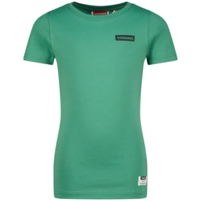 Afbeelding van Vingino Basic T shirt voor jongens, groen, 8 Jaar