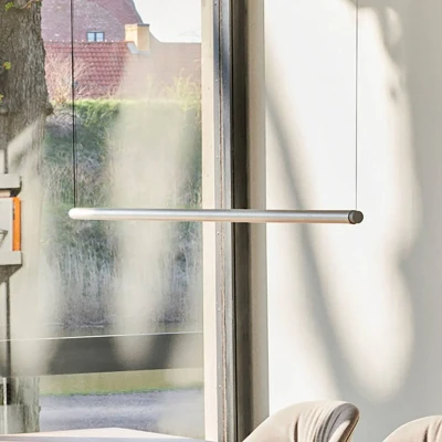 Afbeelding van HAY Factor Linear LED hanglamp diffused, alu