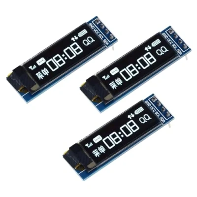 Afbeelding van GERUI OLED LCD weergavemodule, kleine module IIC, 128 x 32 display, compatibel met Arduino en andere microcontollers, 3,3 V 5 V, 3 stuks, 0,91 inch, wit