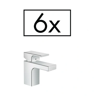 Afbeelding van Hansgrohe vernis shape wastafelmengkraan 70 met pop up afvoer trekstang chroom verpakt per 6 71596000