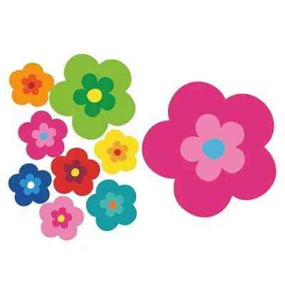 Afbeelding van tradercat Pril Bloemenstickers, bloemen, 8 stuks als set, retro stickers voor elk glad oppervlak, ideaal je auto, prilbloemenstickers (roze)