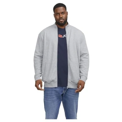 Afbeelding van Jack &amp; Jones Jjepaulos Sweater met rits, Heren, Maat: 3XL, Light grey