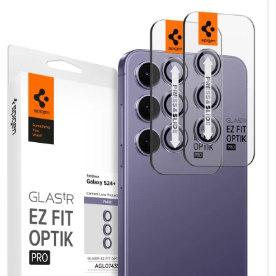 Afbeelding van Spigen Optik Pro Geschikt voor Samsung Galaxy S24 Plus Camera Lens Protector Glas 2 Pack Paars