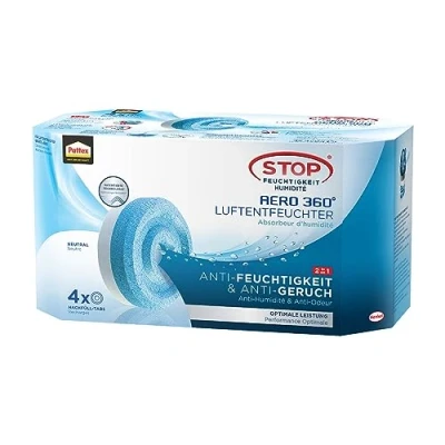 Afbeelding van Pattex luchtontvochtiger AERO 360 Neutral Tabs navulverpakking, vermindert vocht en nare geurtjes, 4x 450 g navultabletten voor