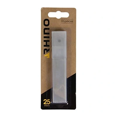 Afbeelding van Rhino Set van 10 snijmessen met snijmes 25mm reservemesjes Bladbreedte 25 mm Compatibel 060512