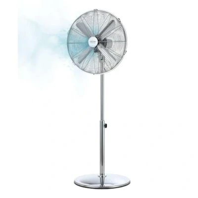 Afbeelding van Cecotec EnergySilence 620 Staande ventilator, retrostijl, 50 watt, chroom afwerking, diameter 4 vleugels, 3 snelheden, oscillatie, in hoogte verstelbaar, maximale veiligheid
