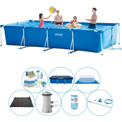 Afbeelding van Intex Frame Pool Rechthoekig 450x220x84 cm Zwembad Pakket