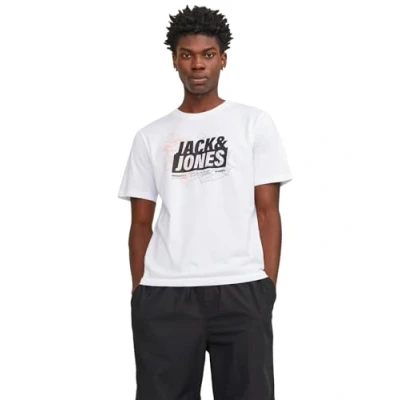 Afbeelding van Jack &amp; Jones Tshirt print, Heren, Maat: Medium, White