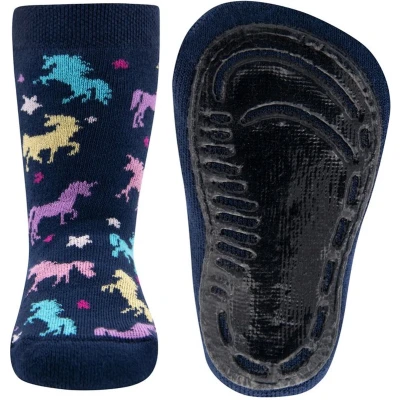 Afbeelding van Antislipsok Ewers Donkerblauw met Eenhoorns 23/24