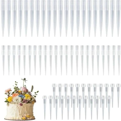 Afbeelding van 210 stuks bloembuisjes voor het decoreren van taarten, bloemen, bloemenbuisjes, eenvoudig rangschikken bloemen taartdecoratie, 3 maten