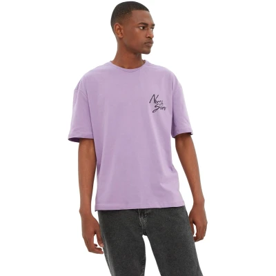Afbeelding van Trendyol Indigo Oversize/Wide Cut Crew Neck Bedrukt T Shirt Van 100% Katoen Tmnss20Ts1099