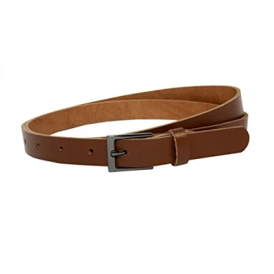 Afbeelding van Vascavi Lederen riem echt leer, Made in Germany, 2 cm breed en ca. 0,25 dik, riem, heupgordel, jeansriem, lichtbruin, 105 Gesamtlänge 115