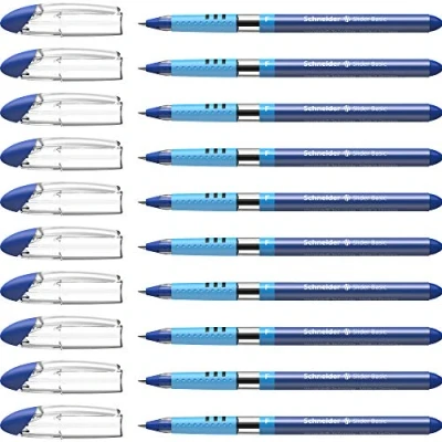 Afbeelding van balpen Schneider Slider Basic F 0,3mm blauw doos met 10 stuks