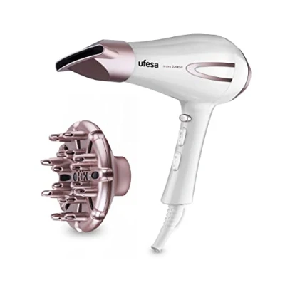 Afbeelding van Ufesa SC8400 AirPro Professionele Föhn, Haardroger, 2200W, AC Motor, technologie, Inclusief Concentrator mondstuk en Diffuser, 2 snelheden 3 Temperaturen