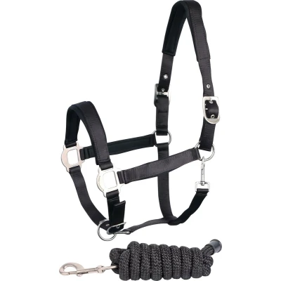 Afbeelding van Harry&#039;s Horse Halsterset Satin Zwart Cob