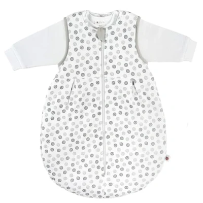 Afbeelding van Coconette Baby Slaapzak 4 Seizoenen 2 delig: met Lange Mouwen en Gewatteerde Zomer Winter 100% Oeko Tex Katoen Maat 3 6 Maanden (62/68) Grijs Wit