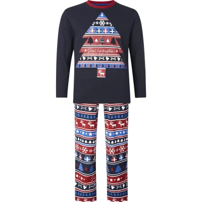 Afbeelding van Jan Vanderstorm Erilert SET Pyjama, Heren, Maat: Large, Dunkelblau bedruckt