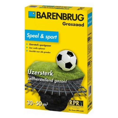 Afbeelding van Barenbrug Graszaad Bar Power RPR Gecoat (Speel &amp; Sport) 1 KG 50 M²