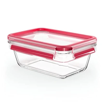 Afbeelding van Tefal Masterseal Fresh Glas, rechthoekige vershouddoos, 0,85 l, voedselopslag, stapelbaar, geschikt voor oven en vriezer N1040810, transparant