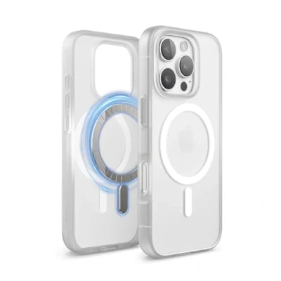 Afbeelding van elago Magnetic Hybrid Duidelijke Hoesje Compatibel met iPhone 16 Pro Case MagSafe, PC + TPU Hybride Technologie, Schokbestendige bumper, Verhoogde Camera Bescherming (Mat Transparant)