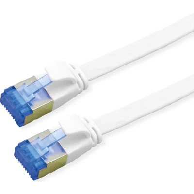 Afbeelding van VALUE FTP patchkabel, Cat.6A (Class EA), extra plat, wit, 1 m