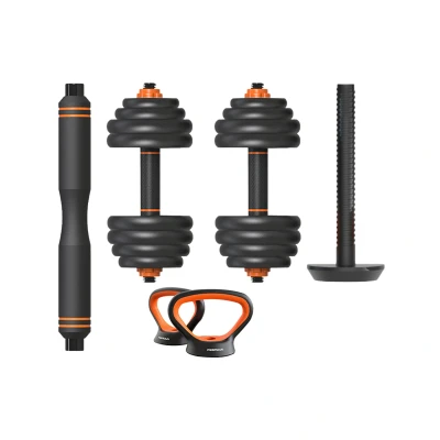 Afbeelding van Xiaomi, ORMANC40, FED halterset + gevoerde stang kettlebell 40 kg, oranje/zwart