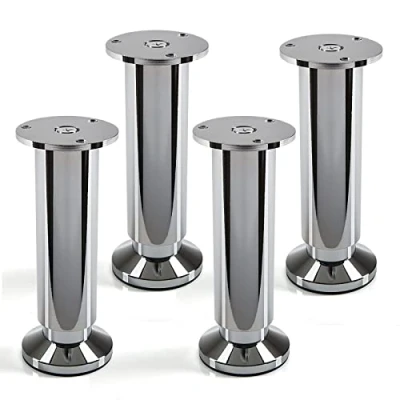 Afbeelding van 4 stuks SOTECH meubelvoet Alpha, chroom gepolijst, belastbaar tot 250 kg, hoogte: 150 mm verstelbaar