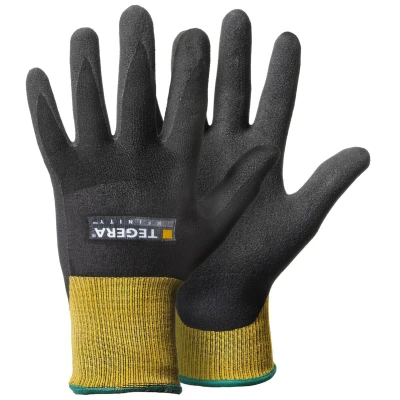 Afbeelding van Handschoen Tegera 8801, Maat 10 Nitril Zwart Geel per 6
