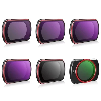 Afbeelding van TOMAT ND filterset voor DJI Osmo Pocket 3 Creator Combo Accessoires, Magnetische 6 Pack Filters (CPL/UV/ND8/ND16/ND32/ND64) 1,5 g aluminium versie