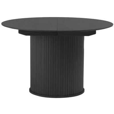 Afbeelding van Nordic Home Kelly eettafel Ø120 167 cm zwart Hout