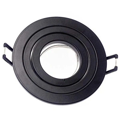 Afbeelding van Wonderlamp Classic inbouwspot, rond, GU10, zwart, 9,3 x 2,5 cm