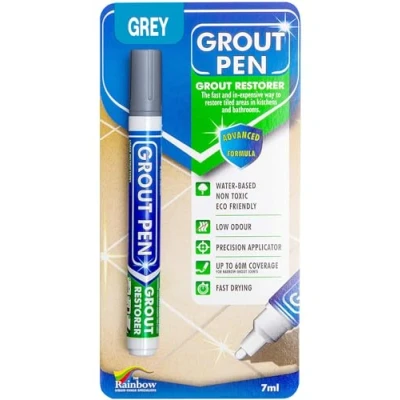 Afbeelding van Rainbow Chalk Voegstift Grijs 5mm Voegenstift Voegenpen Voegenreiniger Voegen schilderen reinigen Voegverf verven schoonmaken