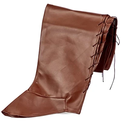 Afbeelding van Boland 81993 Overschoenen Walker, bruin, accessoire voor piraat, boekanier, musketier of middeleeuws kostuum, Carnaval, Halloween, Themafeest