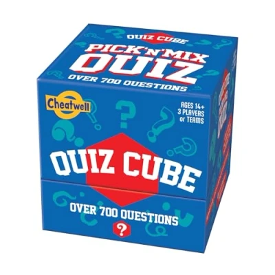 Afbeelding van Cheatwell Games Quiz Cube Pick n Mix Trivia spel met 744 vragen over 10 verschillende onderwerpen