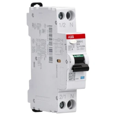 Afbeelding van Abb system pro m compact aardlekautomaat 1p n b kar 16a 30ma 6ka 2csr255163r1165
