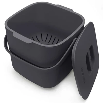 Afbeelding van YourCasa® biologische afvalemmer keuken, 7 liter, compostemmer voor dagelijkse bio afvalcontainers, vaatwasmachinebestendig, geurdicht, uitneembare zeef, kleine vuilnisemmer met deksel,