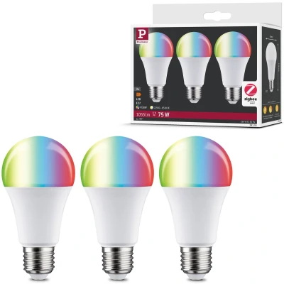 Afbeelding van Paulmann 29151 standaard 230 V Smart Home Zigbee LED peer E27 3x1055 lm 3x11 W RGBW+ dimbaar mat verlichtingsmiddel