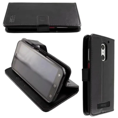 Afbeelding van caseroxx Hoes voor mobiele telefoon, compatibel met PEAQ PSP 400, bookstyle case, wallet zwart
