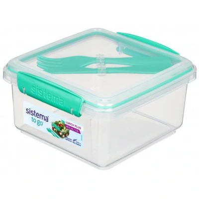 Afbeelding van Sistema Lunchbox Plus To Go, grote inhoud 1,2 liter Mint kleur
