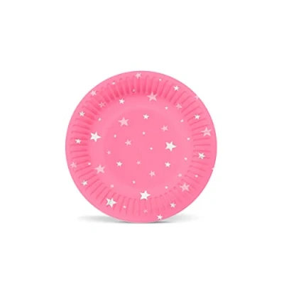 Afbeelding van PAW Papieren Borden Set (10 st.) I Diameter 18 cm Kartonnen voor Feestjes Kleurrijke Ronde Gedrukt met Watergedragen Kleuren Kleur: B09V3G6N8W