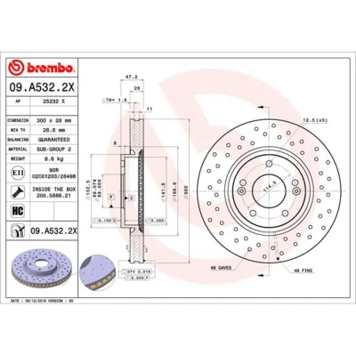 Afbeelding van Brembo Remschijf 09.A532.2X