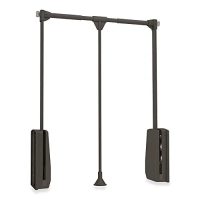 Afbeelding van Emuca Kledinglift voor kastbreedte, 450 600 mm breedte regelbaar, mokakleur