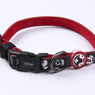 Afbeelding van Dog collar Mickey Mouse Black M/L