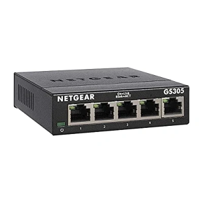 Afbeelding van NETGEAR GS305 Unmanaged L2 Gigabit Ethernet (10/100/1000) Zwart